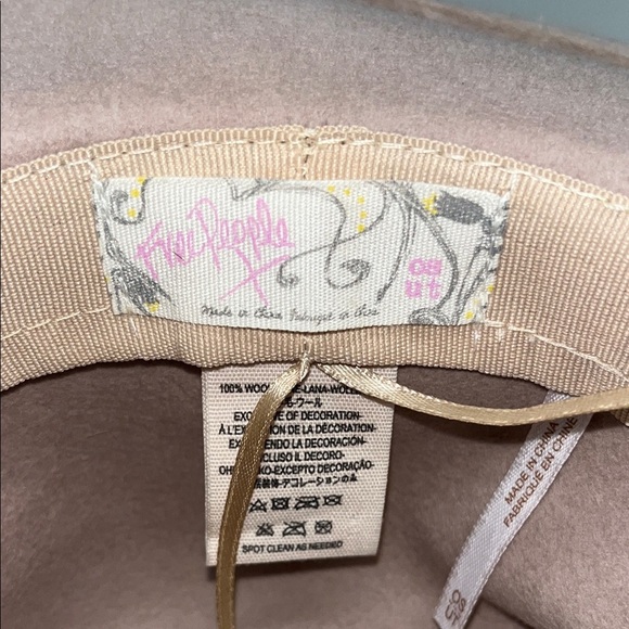 Free People Blush Pink Wool boho hat OS with band main image 5